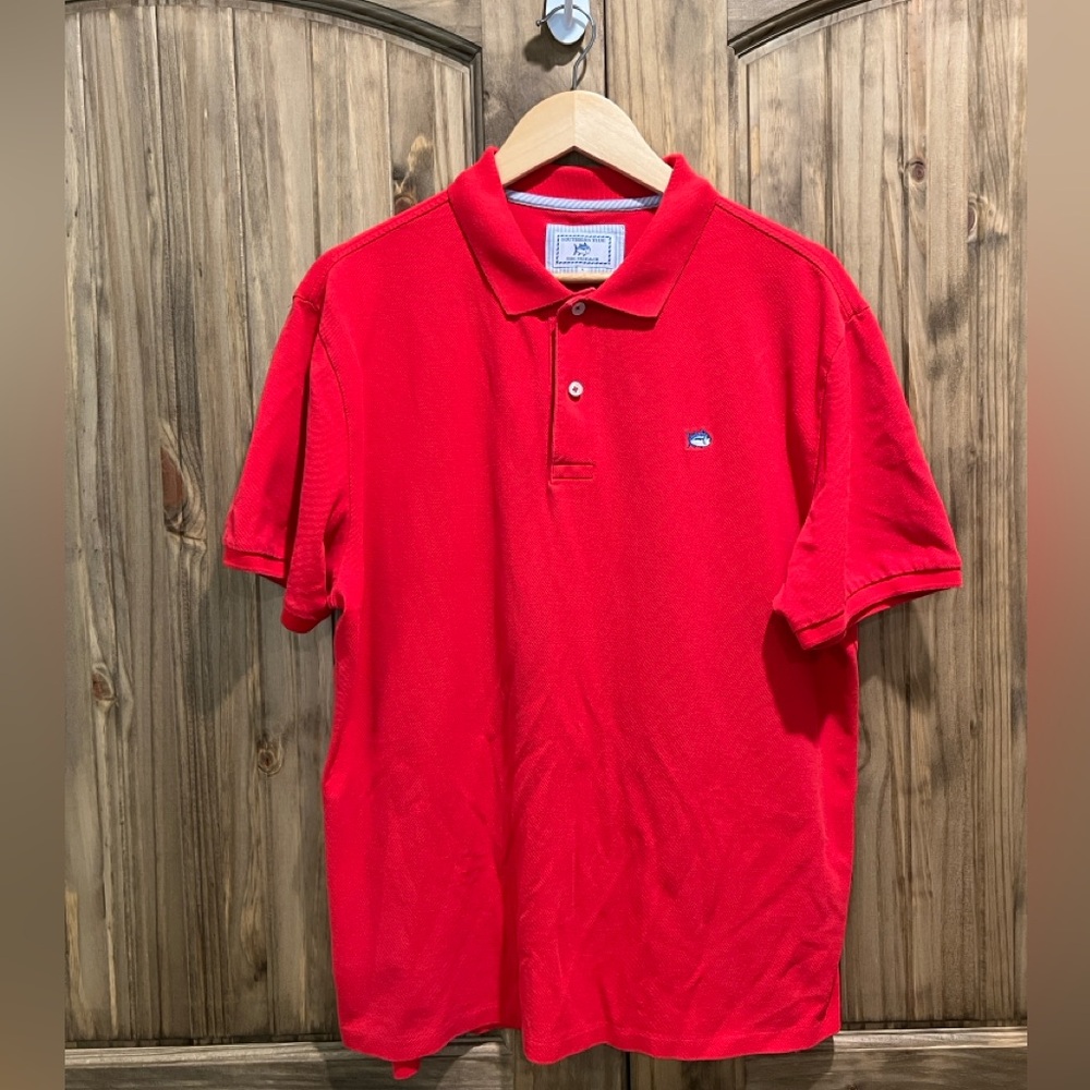Southern Tide Skipjack Red Polo Shirt L